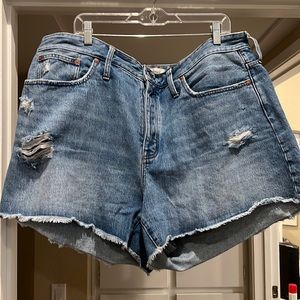 Madewell Relaxed Denim Button Up Shorts